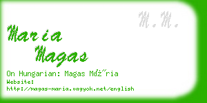 maria magas business card